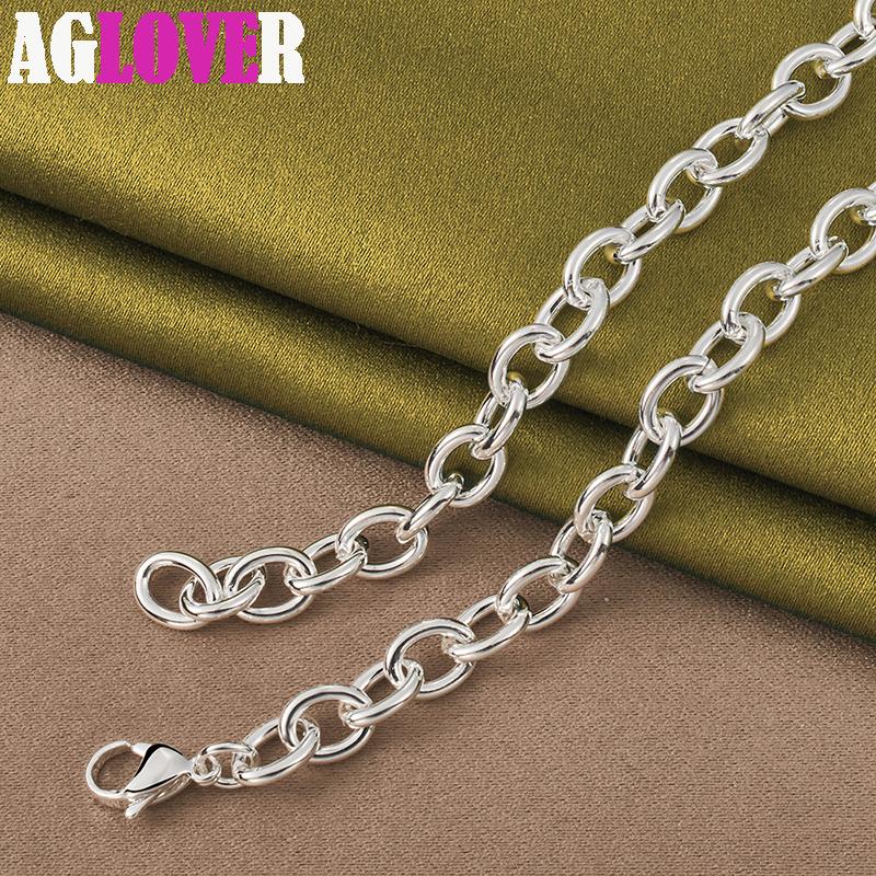 925 Sterling Silver Double Heart Pendant 18 Inch Chain Necklace Jewelry