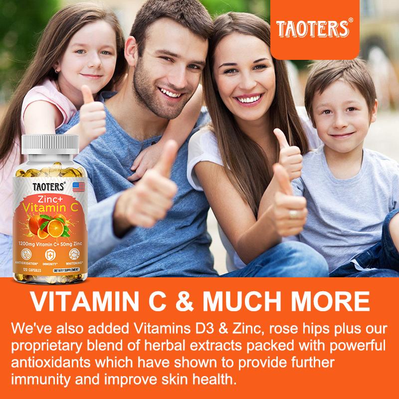 Capsule Composte Vitamina C+Zinco Potenziano l'Immunità 120 Capsule