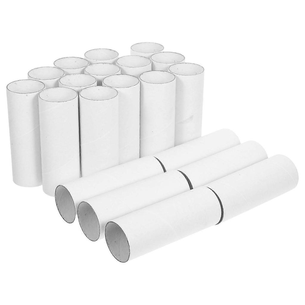 20Pcs Cardboard Tubes: Craft Rolls Paper Tube White for Art & Crafts - Empty Toilet Paper Rolls Paintable for DIY Project - Kids Classroom Supplies
