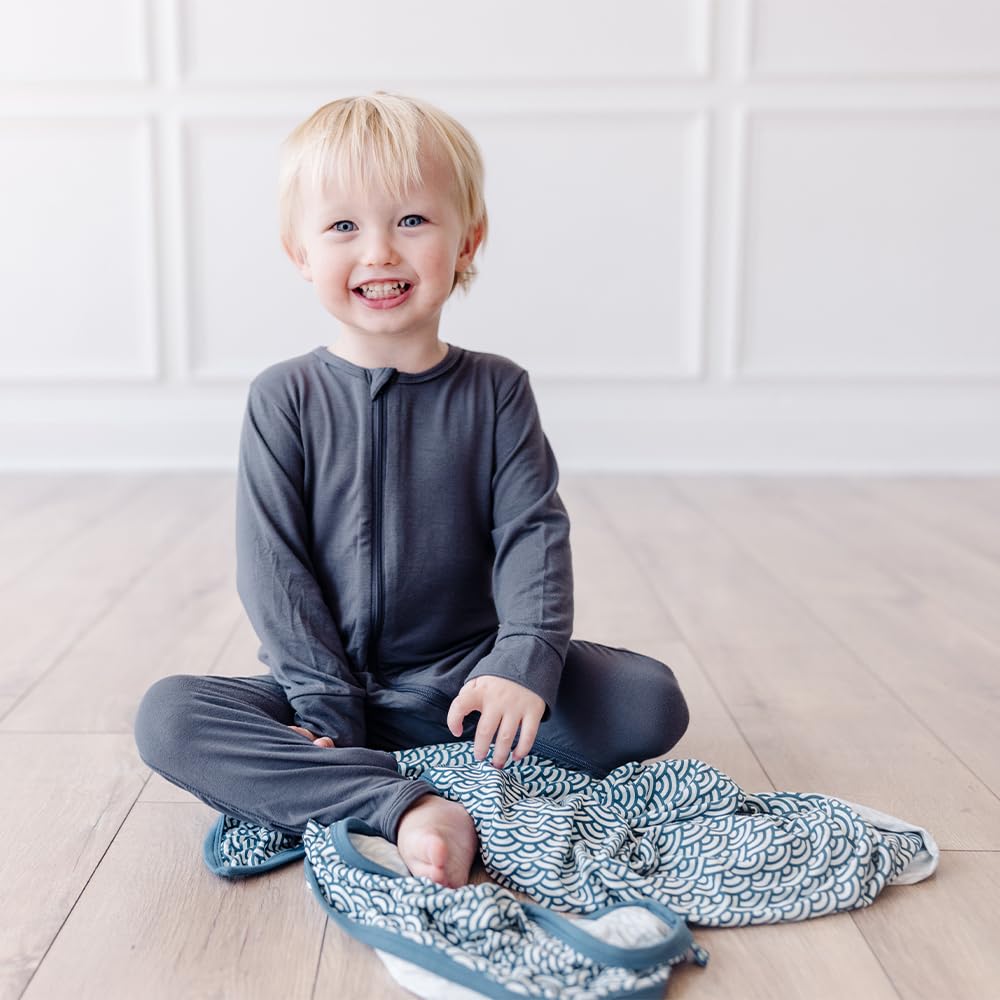 KICKEE Coverall Solid Long Front Opening Size Romper, Color, 2-Way Zipper, Sleeves, Newborn, Baby, Kids, Loungewear, Sleepwear, (Stone, 80)