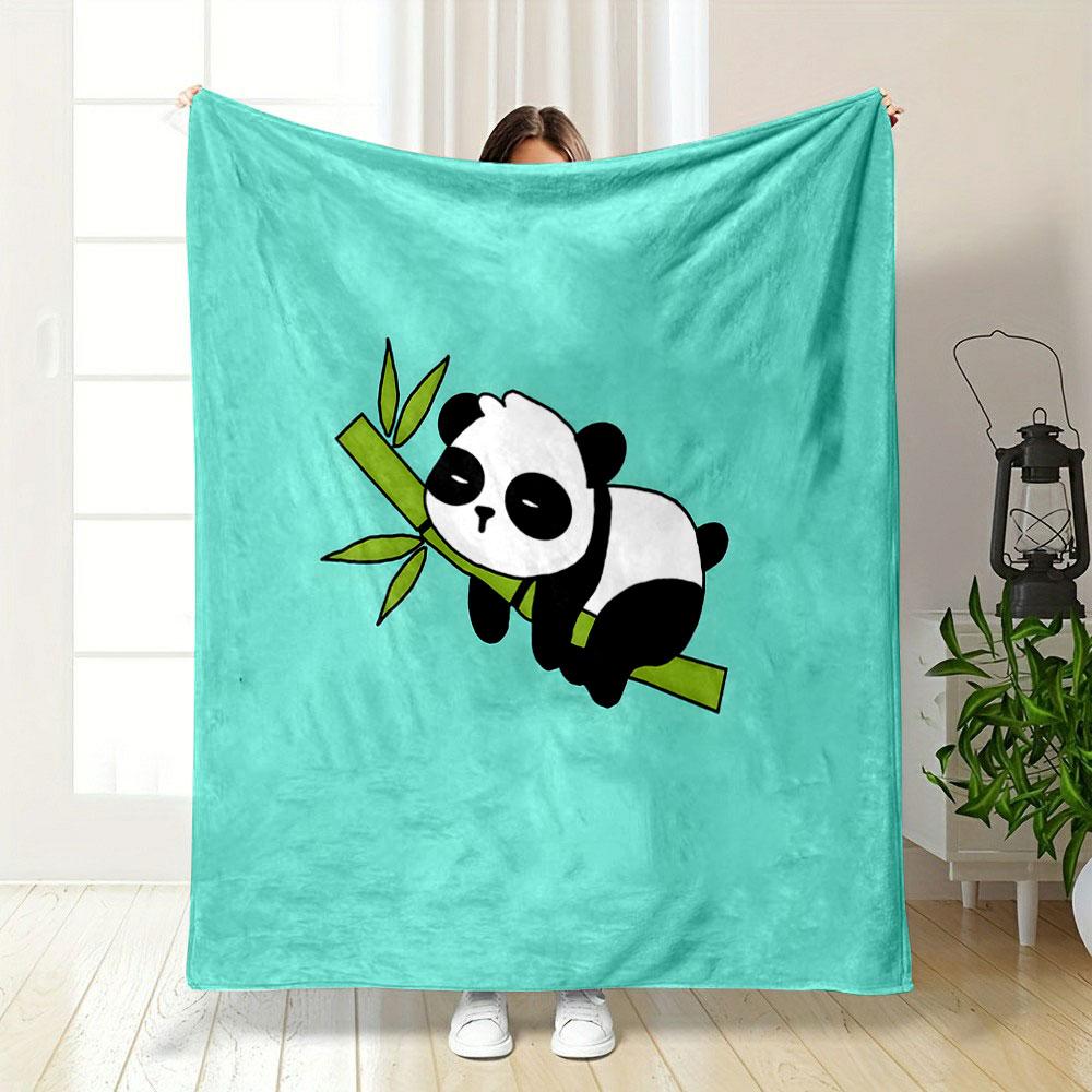 Panda on Bamboo Blanket print blanket soft and cozy perfect for the living room bed sofa or a nap,gift