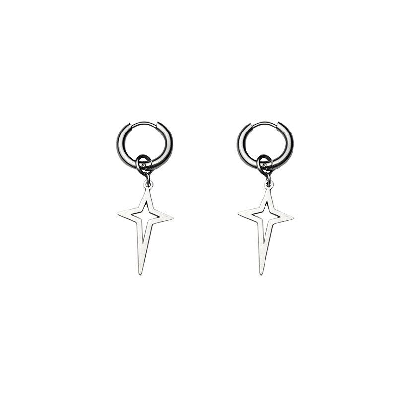 

Star Earrings - Men s Style Is Simple and Masculine. Women s Design Features A Cross Shape, with A Luxurious Touch. 1 pair