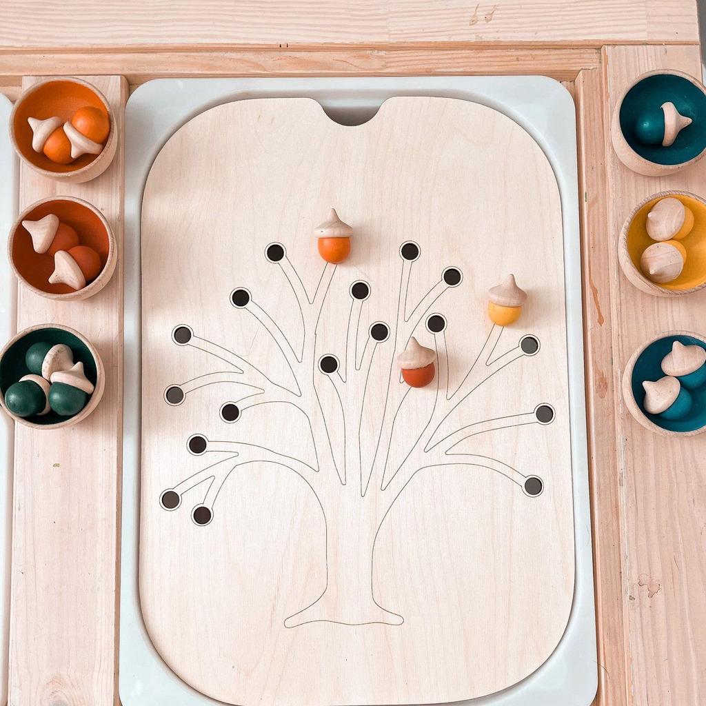 Children's Wooden Sensory Tray Game: Parent-Child Interactive Early Learning Toy