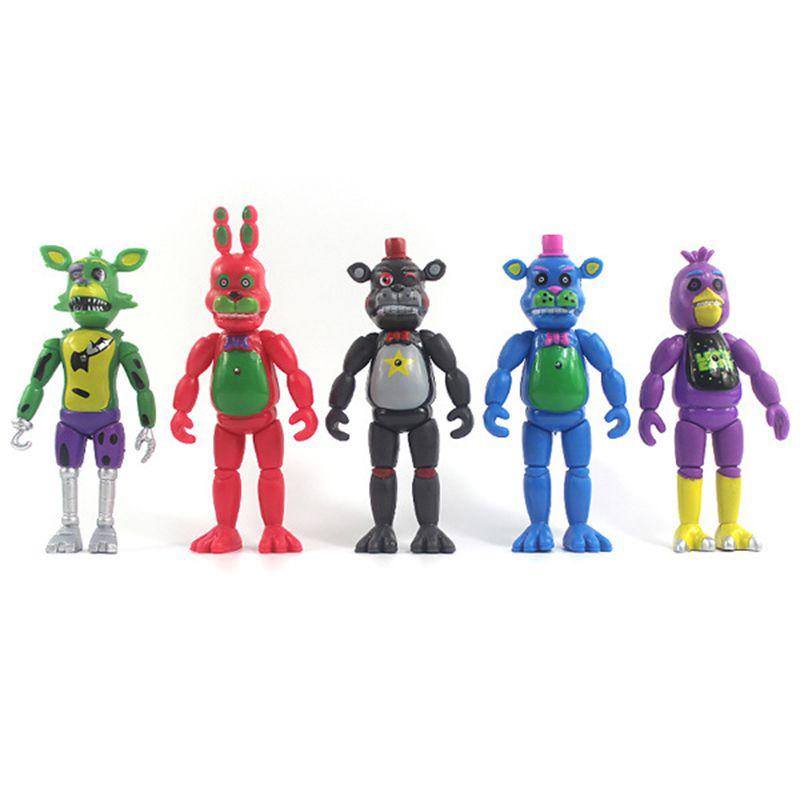Żywe 5 sztuk Jasne Figurki Akcji Five Nights At Freddy's Zestaw Do Dekoracji Tortu