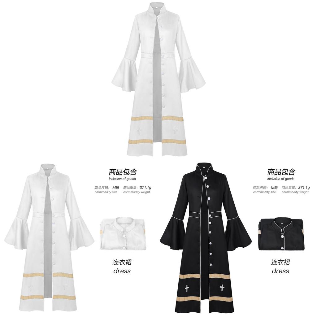 Fantasy Wizard Cosplay Dress With Polyester Fabric For Halloween Costume Party