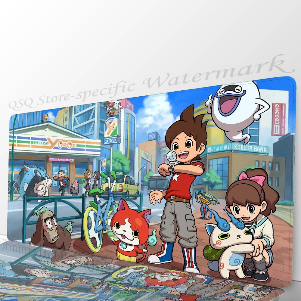 Anime Y-Yo-kai Watch Mousepad Non-slip Suitable For Office Computers Laptops E-sports Game Desk Mats XXL Keyboard
