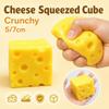 Crunchy Cheese Squeezed Cube 5/7cm Triangle Cheese Squishy Toy TPR Fidget Toy  Office Desk Toy