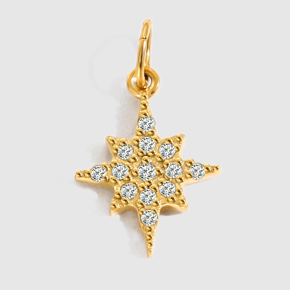 Chi Hang Schmuck: Zirkon Edelstahl Buchstaben- und Zahlanhänger für DIY Halsketten-/Armband.