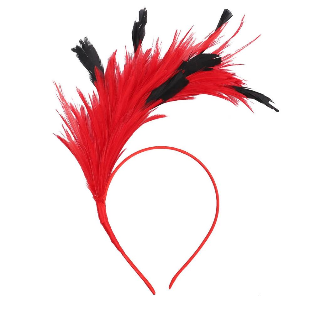 Colorful Feather Headband Headdress Holiday Party Carnival Performance Dance Decoration Head Buckle Hair Accessories Props