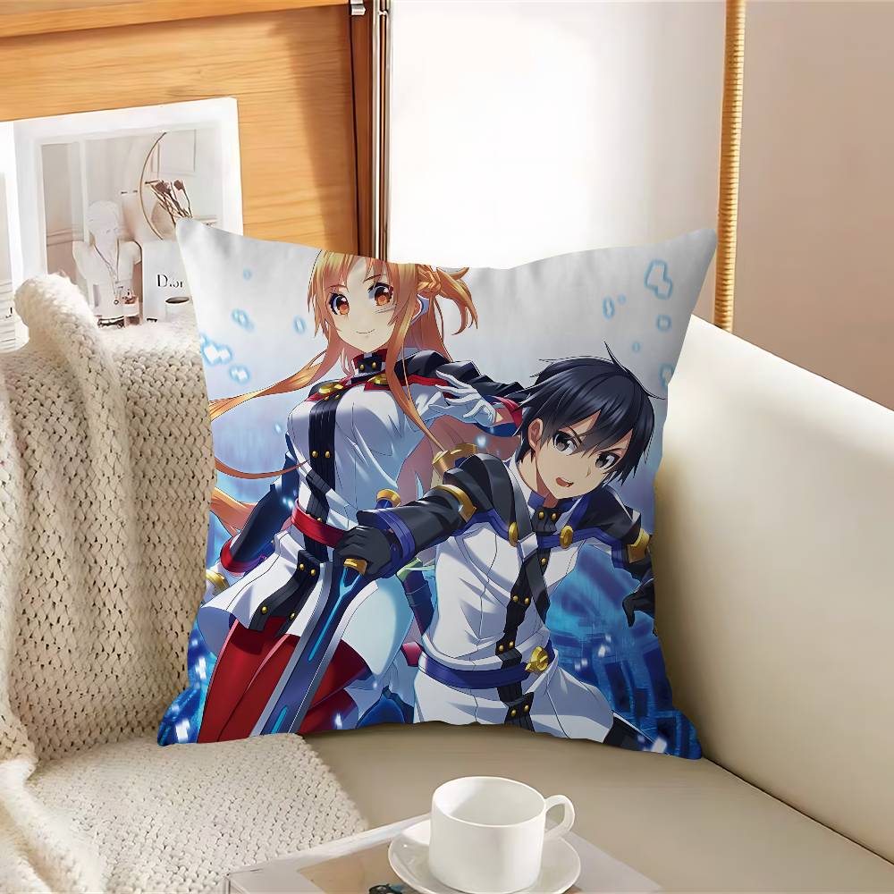 Sword Art OnlineS Pillow Cover For Bedroom Room And Living Room Sofa Decorative Cushion Cover