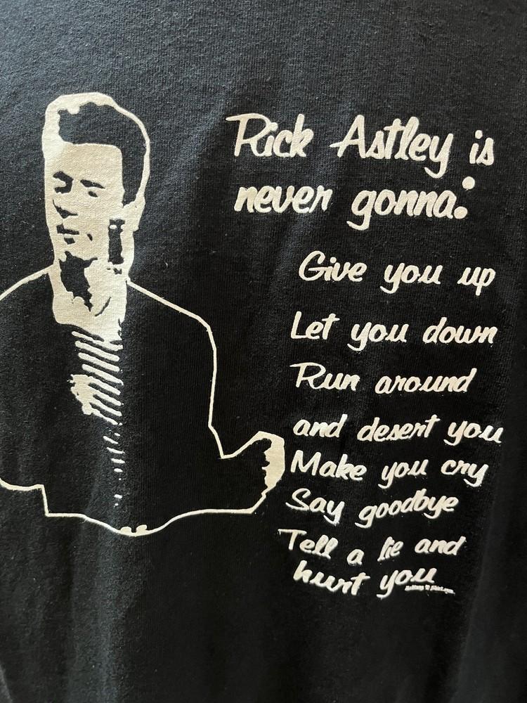 

Рик Эстли Never Gonna Give You Up Let You Down Средняя черная футболка Унисекс футболка XXL