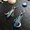 Natural Raw Quartz Crystal Point Earrings Matte Healing Gorgeous Witch Jewellery