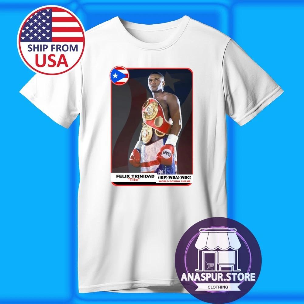 Felix Trinidad Boxing Champion Men s White Size S-5XL 2XL