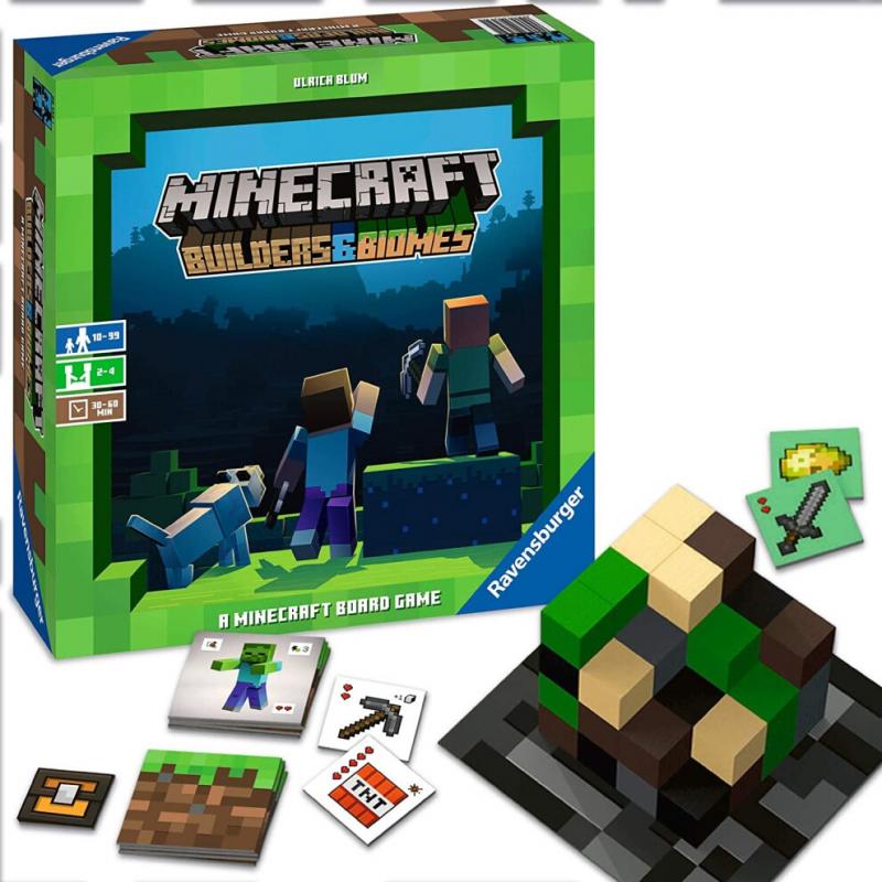 Ravensburger Minecraft Builders & Biomes Strategy Board Game for Kids & Adults Age 10 Years and Up - A Minecraft Board Game