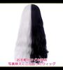 CaseEden Cosplay Wavy Center Heat Black WIG6196 Wig, Hair, Part, Long, 60cm, Resistant, & Silver,