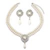 Elegant Multi-Layer Women's Pearl Necklace and Earring Set for Weddings and Banquets