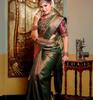 Beautiful Golden Jari with New Design Soft Lichi Silk Saree