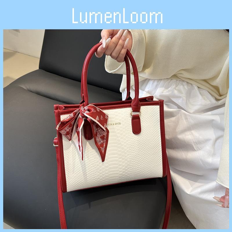 Stylish Color Block Handbag In Pu Material With Inner Zip Pocket For Women