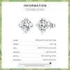 BAMOER 925 Sterling Silver Moissanite Stud Earrings for Women Wedding Gift Top Quality Dazzling Earrings Fine Jewelry