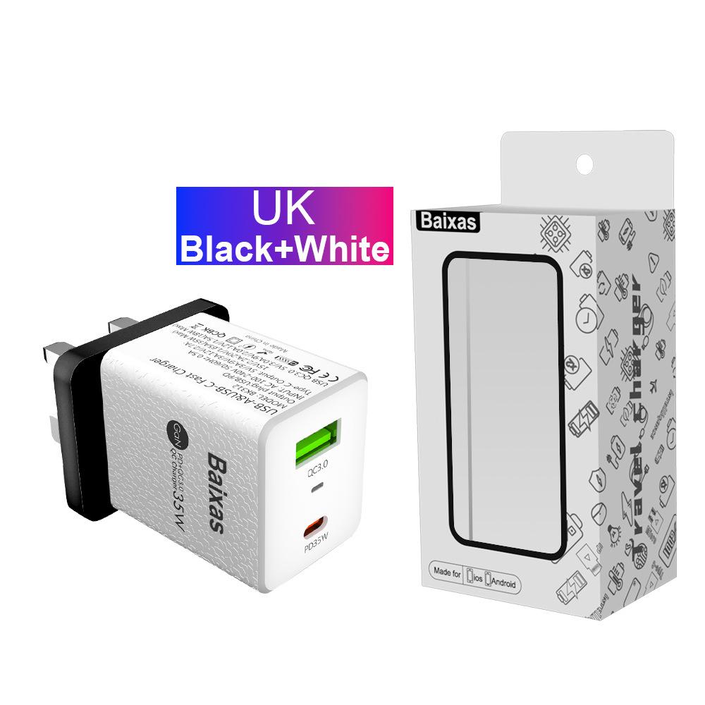 Super Fast Gallium Nitride Charger with QC3.0 + PD35W, EU/UK/AU Plug