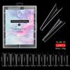 120pcs Kit Plastic Curve False Nails Art Dual Form French Tips Gel Extension Mode Acrylic Manicure Tool Accessories Sets