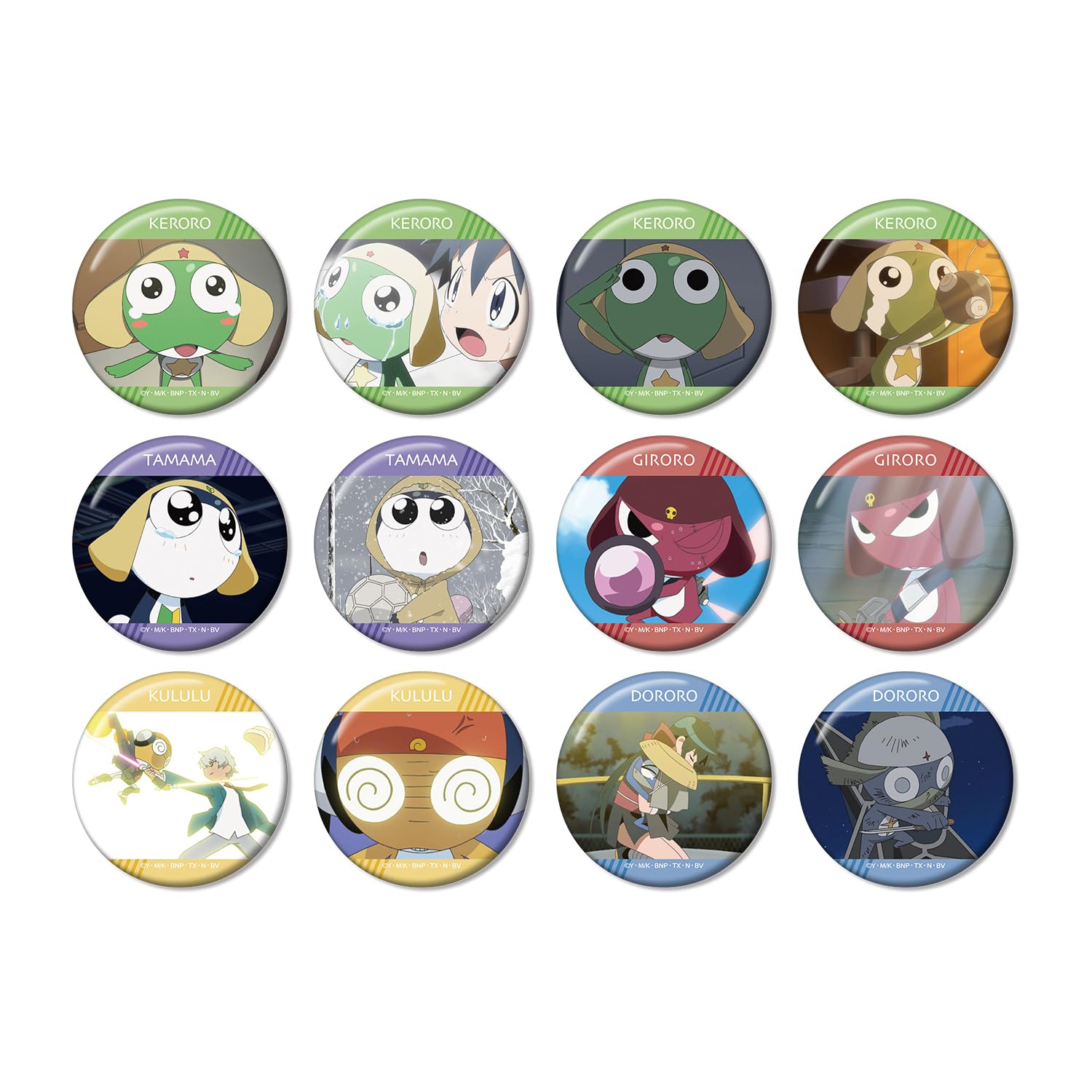 Anime  Sergeant Keroro  Trading Scene Can Badges Vol.2 ver.A 12-Piece Box