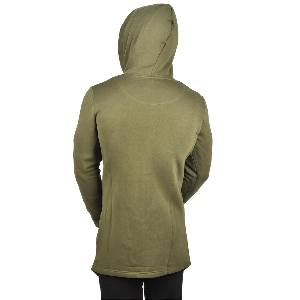 DeepSEA Düğmeli Kapüşonlu Dar Kesim Panço Uzun Hırka 2500644