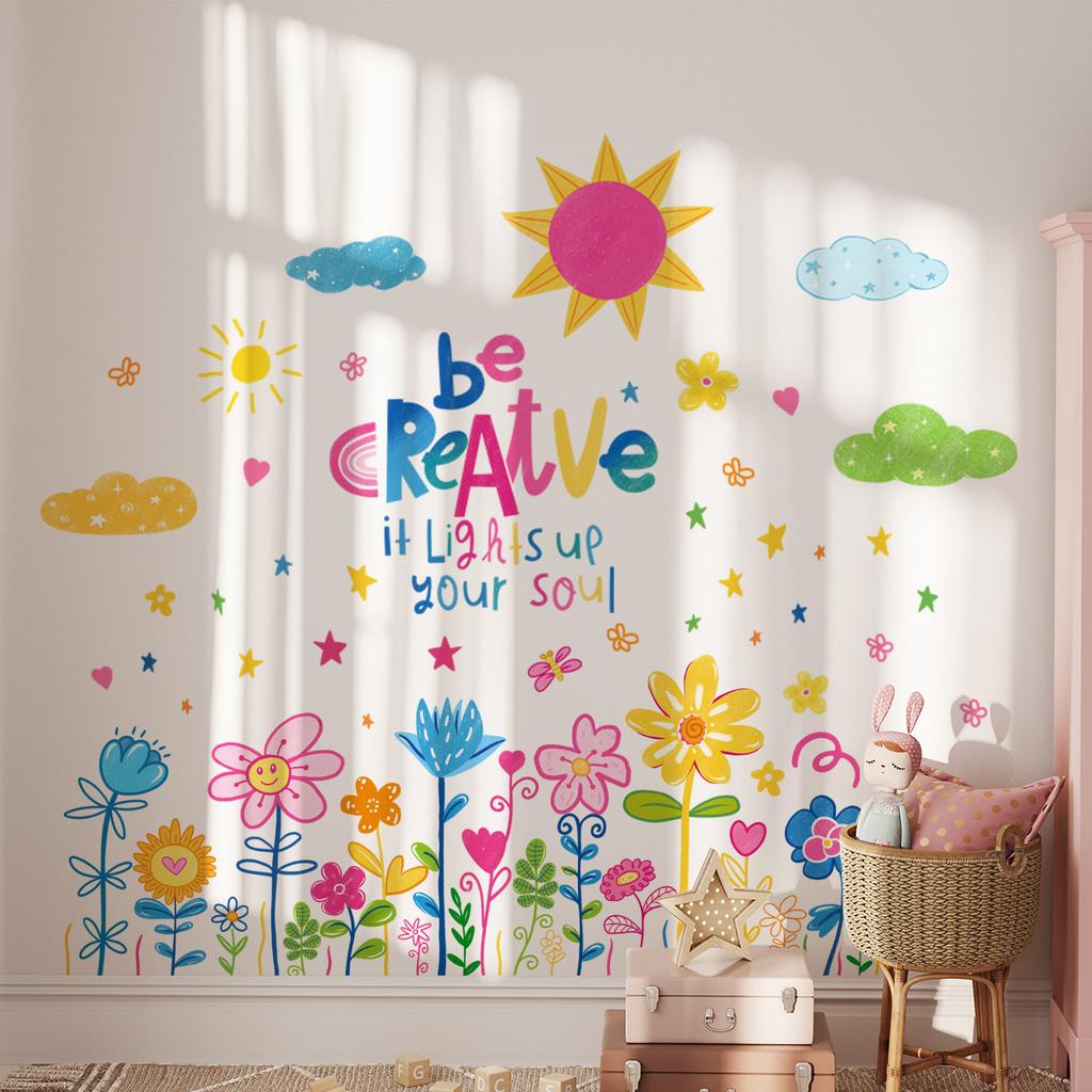 Living Room Wall Decals Bird Plant Leaf Butterfly Wall Stickers for Children Kids Room Bedroom Home Decoration Mural Wallpaper