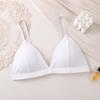 Southeast Asia Cross-border Hot Selling French Triangle Bra: Wireless, Fixed Cups, Thin Straps, Beautiful Back Design