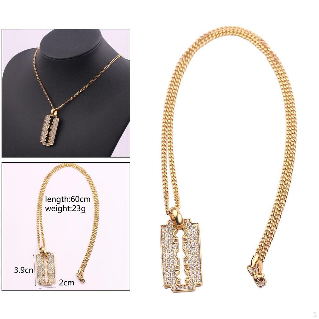 Diamond Necklace Barber Shop Hairdressers Unisex Alloy Jewelry Accessories Gift for Man Boyfriend