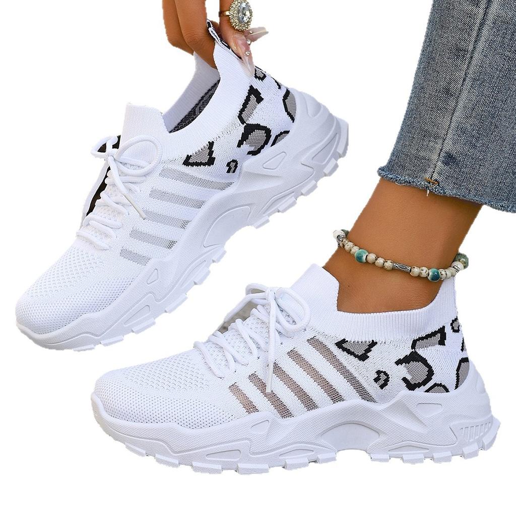 Schuhe Damen Sommer Mode heiß verkaufend neu Außenhandel Mesh atmungsaktiv Leopardenmuster Sportschuhe neu lässige Damenschuhe