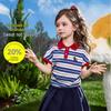 ASK JUNIOR Girls' Summer Polo T-Shirt & Pleated Skirt Set