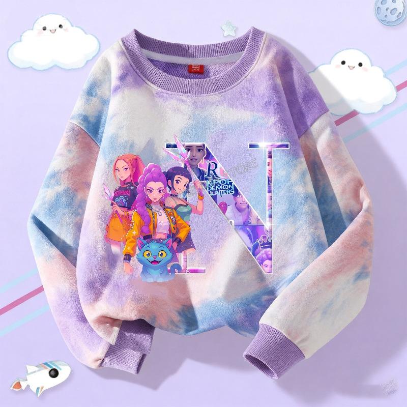Spring And Autumn KPop Demon Hunters 3D Print T Shirt Kids Girl Streetwear Women's Outdoor Pullover Long Sleeve Top Clothes