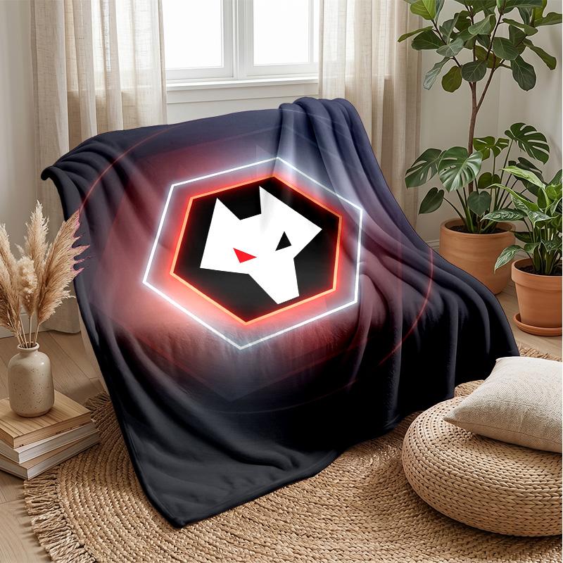 Wolverhampton Wanderers Football Print Flannel Blanket, Soft Warm Lightweight Throw Blanket for Sofa Bed Camping