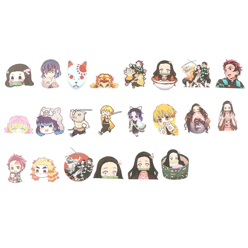 50Pcs Anime Demon Slayer Pvc Sticker For Luggage Laptop Skateboard Waterproof