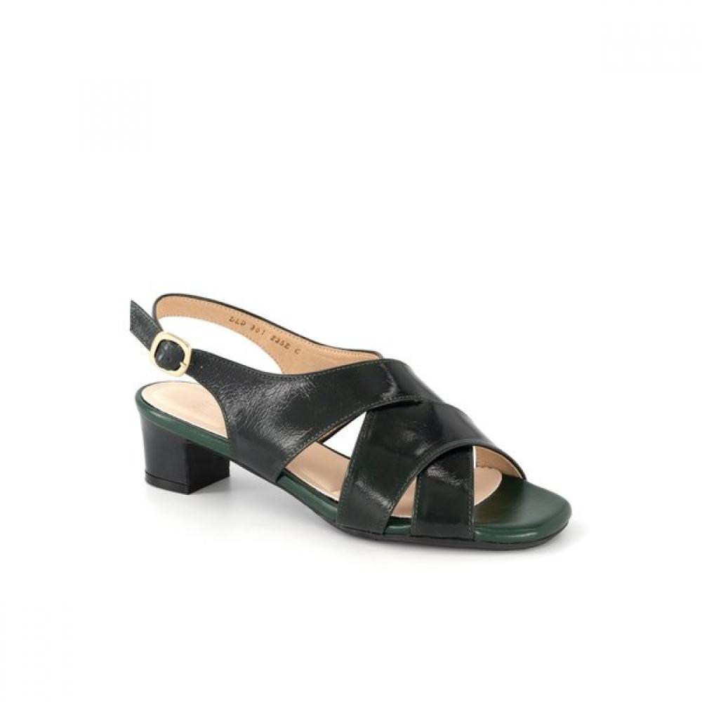 Daks 4cm Cross Leather Semi Dress Sandal Dld301 Khaki Green 250 18284₽