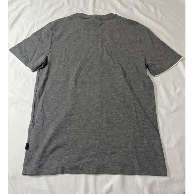 Used [224110] HUGO BOSS Short sleeve knit, some different materials, 100% cotton, cleaned, men's, gray