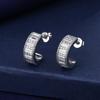 925 Sterling Silver Jewelry Women Fashion Cute Tiny Clear Crystal CZ Stud Earrings Gift for Girls Teens Lady E001