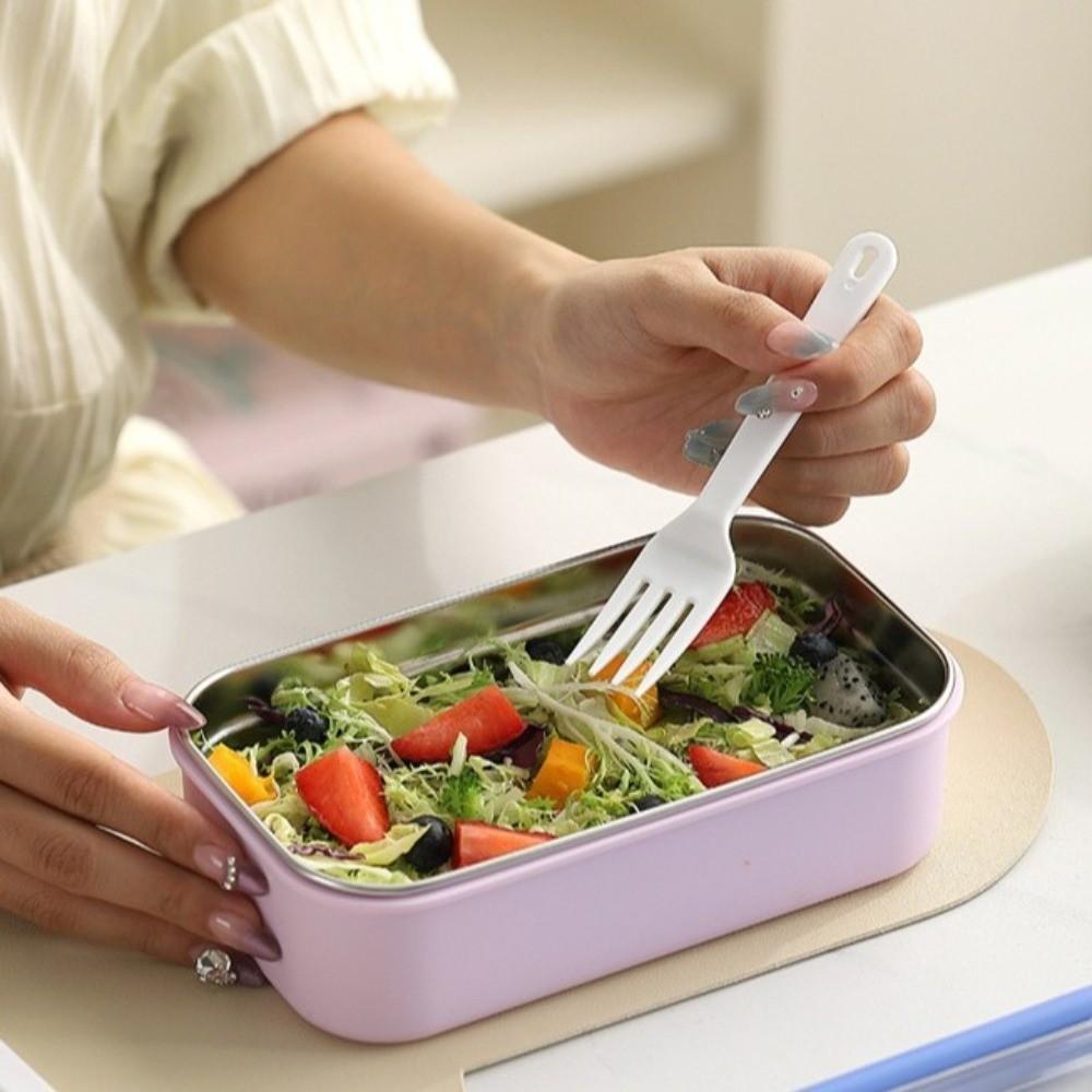 304 Stainless Steel Bento Box Thermal Insulation Food Container Divided Lunch Box  For Meal Prep