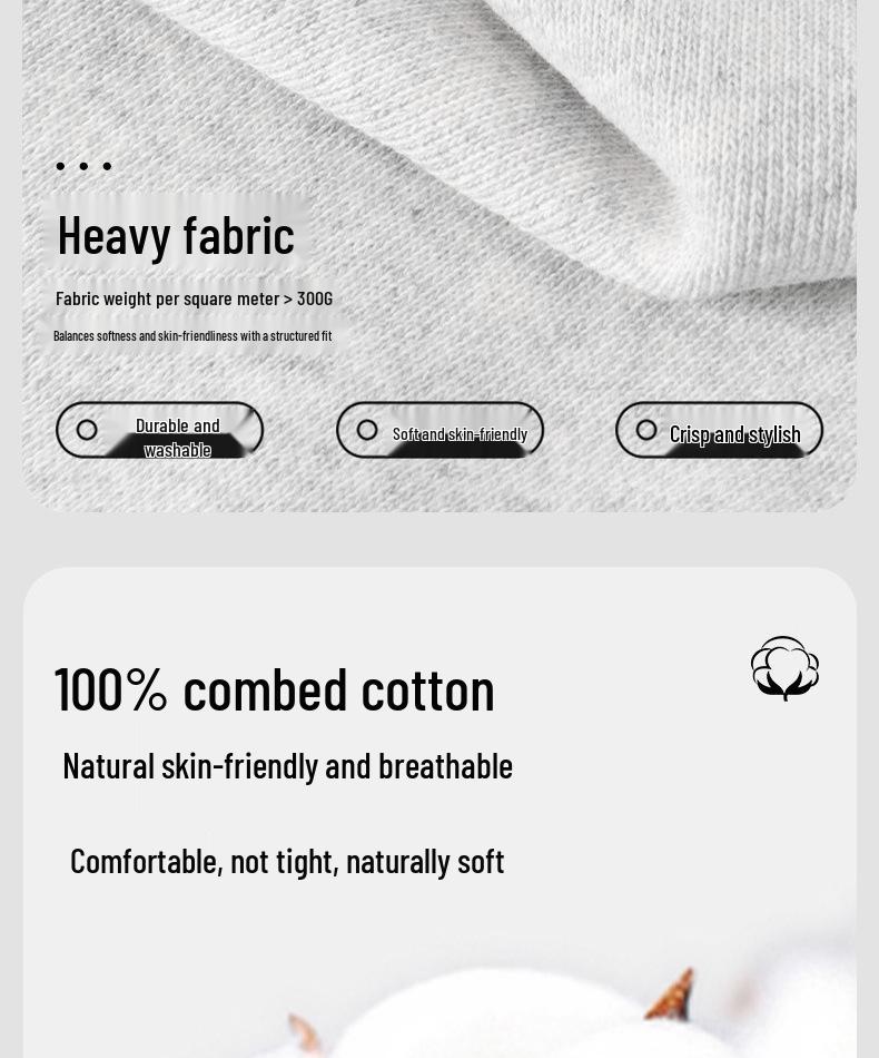 Men's Dunhuang Print Heavyweight Black Hoodie, Long Sleeve, Pure Cotton, 380G, Autumn/Winter.