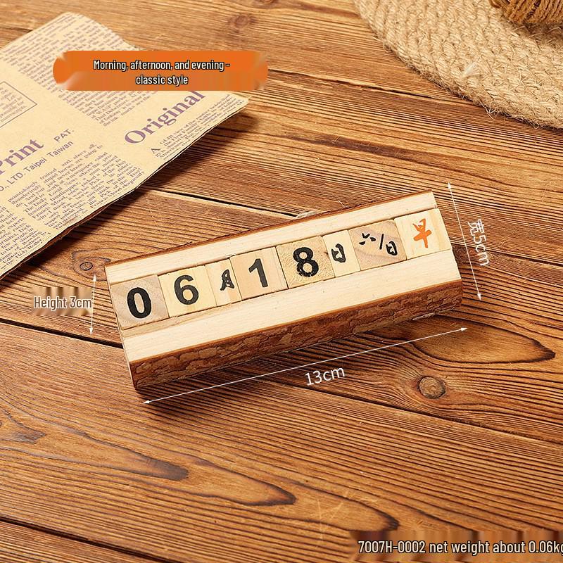 Simple Wood Flip Calendar: Perpetual Desk Ornament & Photo Prop