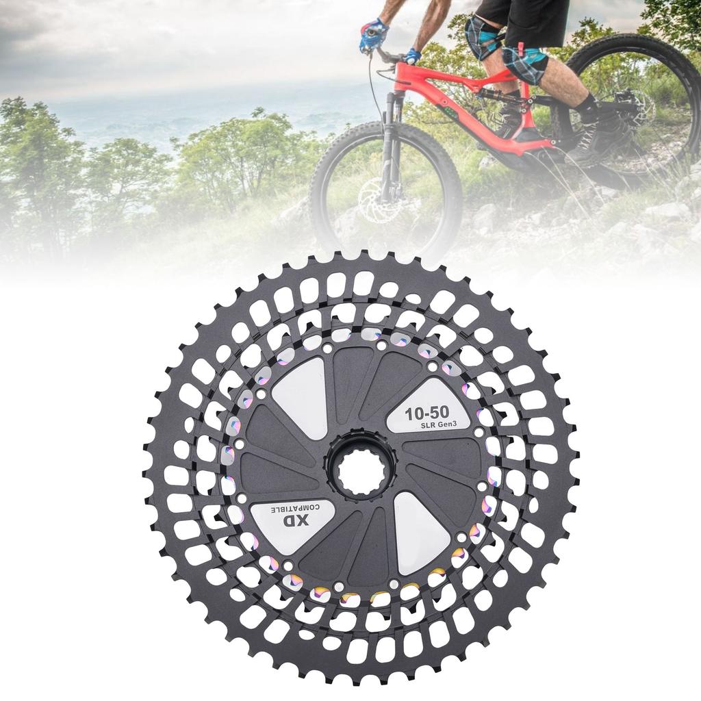 Bike Cassette   Light 10 to 50T 12 Speed CNC Hollow   Cassette Flywheel Replacement for XD Freehub