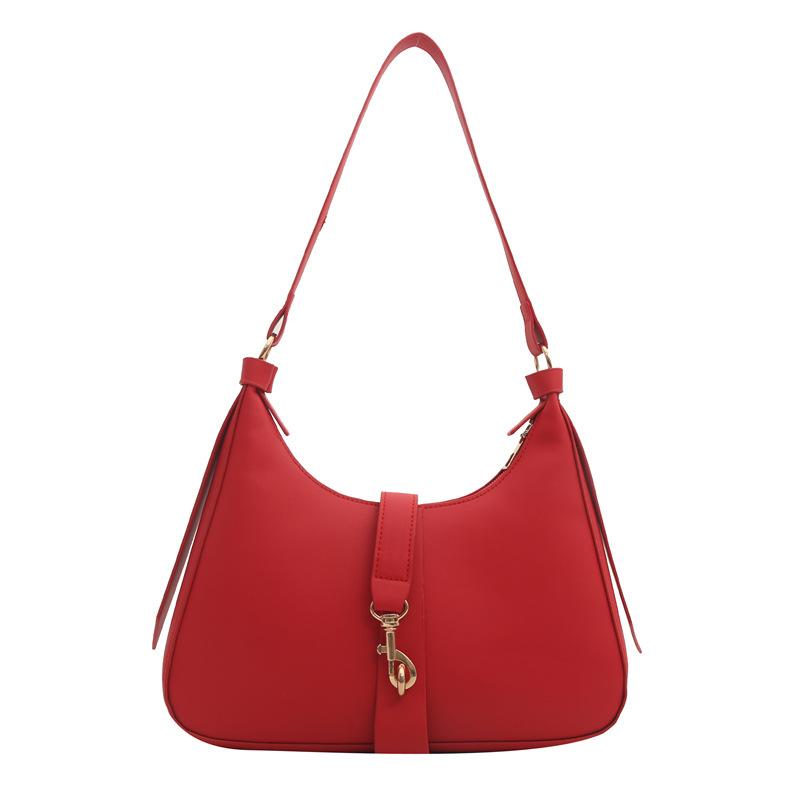 

Niche design bag women s 2024 new spring and summer fashion versatile texture shoulder bag popular underarm bag червоний