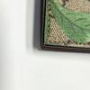 [Pre-Owned] Butterfly Print Logo Double Fold Canvas And Leather Card Holder Wallet Small - Very Good #198PXTH