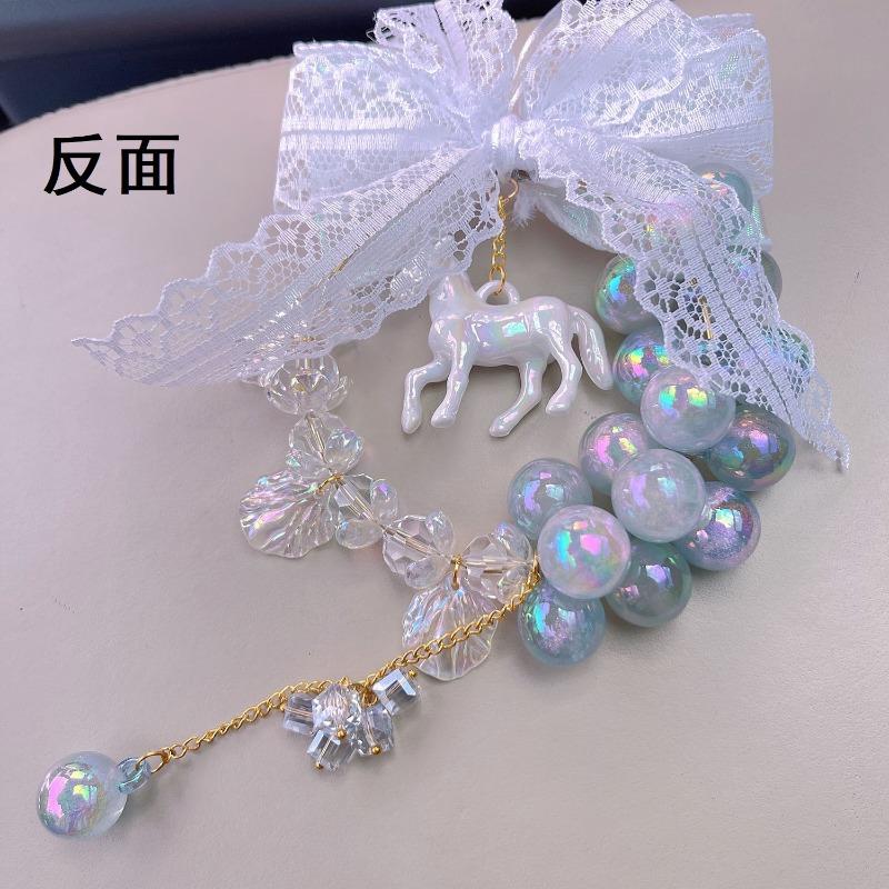 Dopamine Bubble Bead Zodiac Horse Car Pendant Vehicle Rearview Mirror Decoration