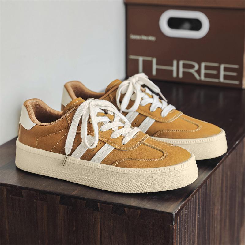 

Autumn men s low-top board shoes Korean version of men s sports fashion student breathable casual trendy ins men s shoes 1562 44 коричневий
