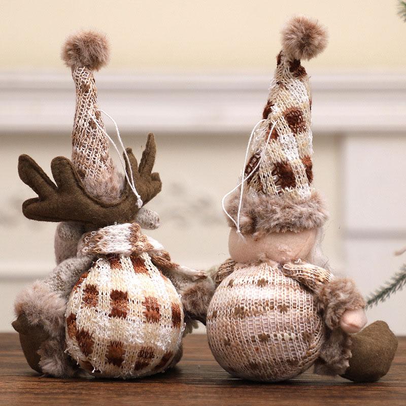 Christmas Snowman Pendant Doll, Christmas Knitted Elk Doll, Window Scene Layout Christmas Tree Decoration, Christmas Ornaments