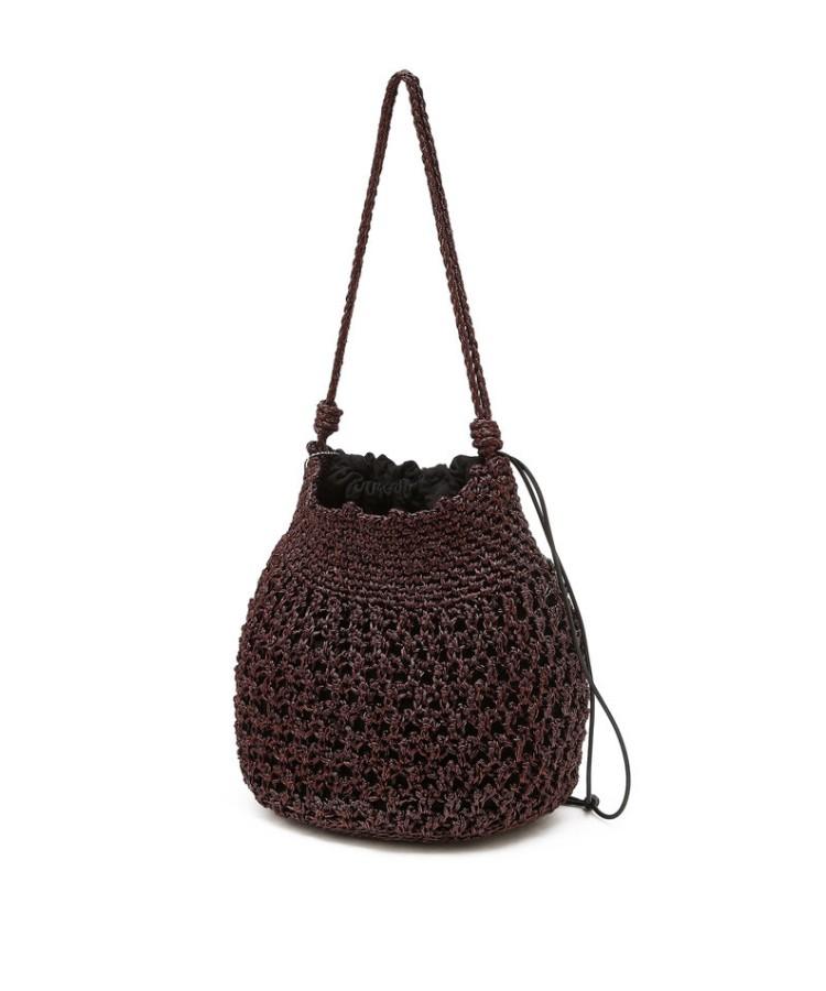 Athe Vanessabruno Brown Metal Knitting Shoulder Bag M Aaba6E811W2