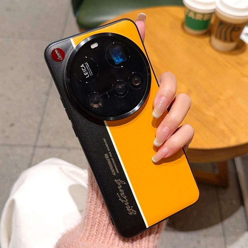 

Ночной светящийся флуоресцентный чехол из двухпигментной кожи для Xiaomi 15 Ultra 15 Pro Mi 14 ultra 14 13 Ultra, защищающий объектив xiaomi 15 ultra жёлтый