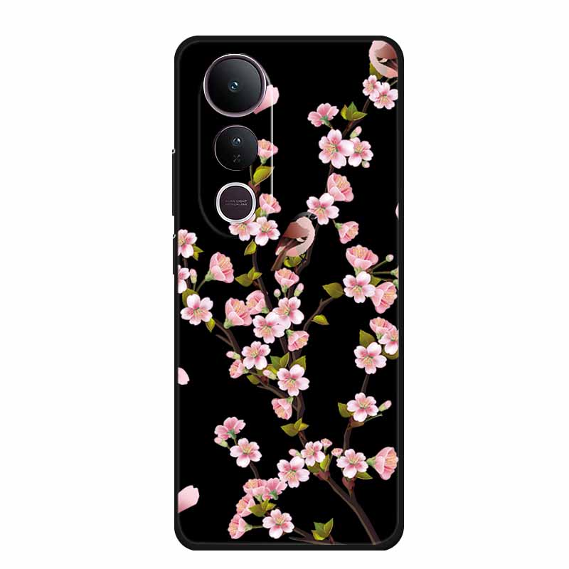 For Vivo V50 Lite Phone Case V 50 lite Coque Cute Cartoon Black Silicone Soft Back Cover For Vivo V50 Lite 5G 4G Case V50lite